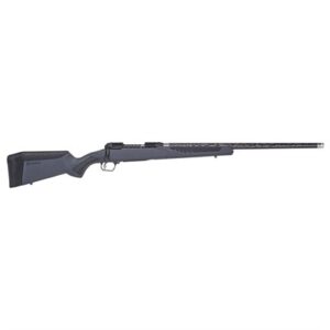 Modern rifle with long barrel and synthetic stock