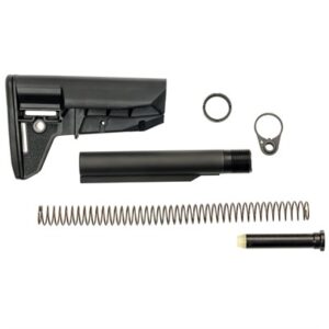 Rifle stock assembly kit with parts displayed