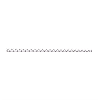 Long metal spring coil on white background