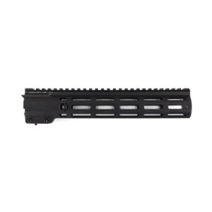 Black tactical handguard for rifle with M-LOK slots.