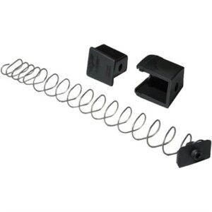 Gun magazine spring and baseplate components.