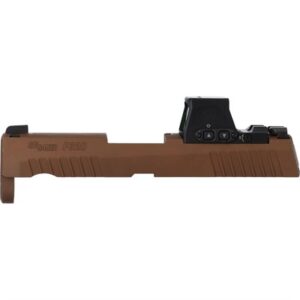Brown gun slide with mounted sight
