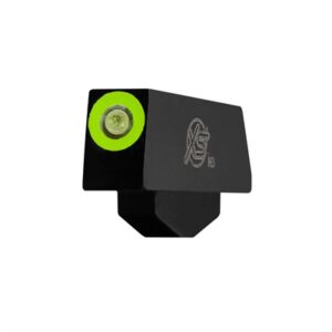 Tritium night sight with green ring for firearms.