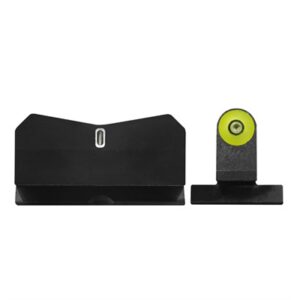 Firearm sight set with yellow front insert