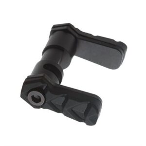 Black adjustable rifle safety selector lever