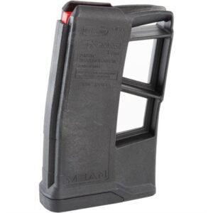 Black rifle magazine with clear windows