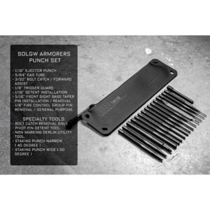 SOLGW armorers punch set with various tools shown.