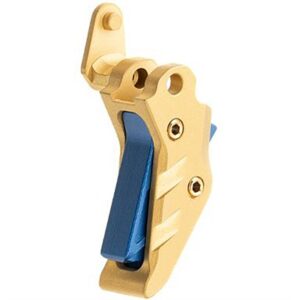 Yellow and blue metal mechanical component