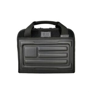 Black tactical laptop bag with hard case design.
