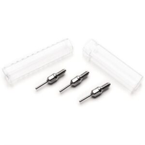 Plastic cases and metal pins for precise conversion
