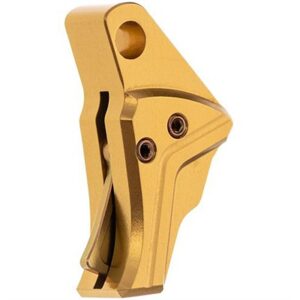 Gold metallic trigger component with two screws