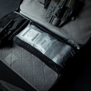 Rifle case with ammunition and accessories inside.