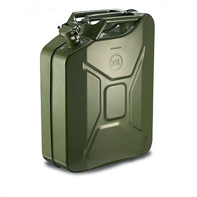 Green 20-liter metal jerry can