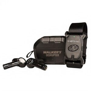 Walker's Disrupter ear protection device on display.