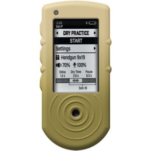 Handheld device for firearms training and practice.