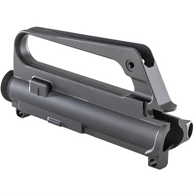 Metal firearm upper receiver assembly, gray finish.