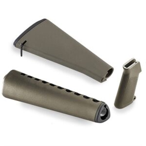 Olive drab rifle stock and grip set