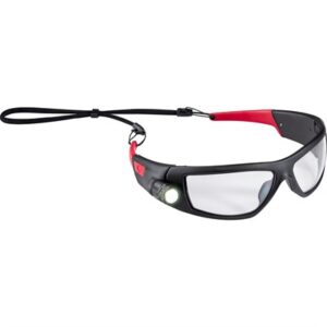 Safety glasses with built-in LED light