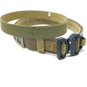 Tactical belt with durable buckle and Velcro closure.
