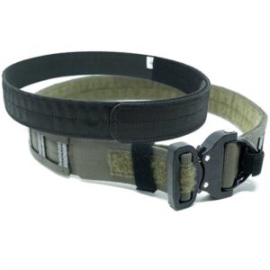 Military tactical belt with quick-release buckle