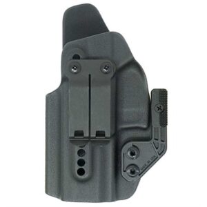 Kydex gun holster with belt clip attachment.