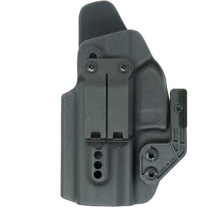 Black gun holster with adjustable clip