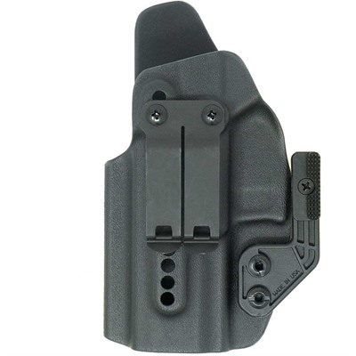 Black gun holster with adjustable clip