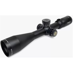 Black rifle scope with adjustment knobs