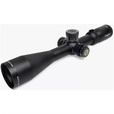 Black rifle scope with adjustment knobs