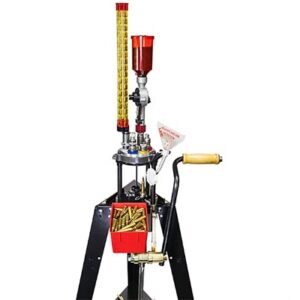 Bullet reloading machine with components visible