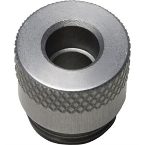 Metal knurled adapter with threaded hole