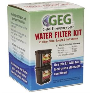 GEG water filter kit for emergency use.