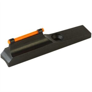 Orange fiber optic front sight for firearms