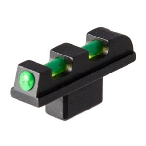 Green fiber optic front sight for firearms