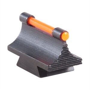 Fiber optic rifle sight on white background