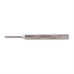 Metal pin punch tool on white background
