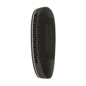 Black rubber rifle recoil pad for firearms