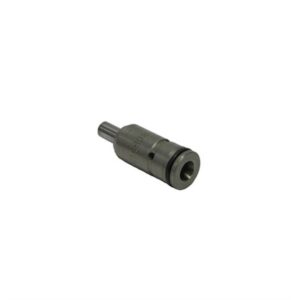 Metal nozzle with threaded end, isolated on white.