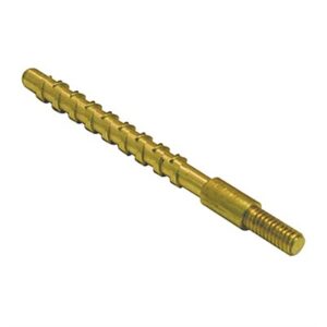 Brass gun cleaning rod tip with threads