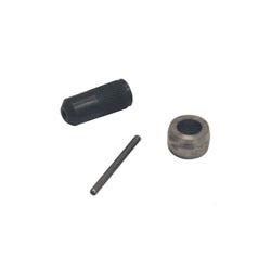 Small mechanical parts set on white background