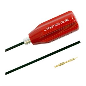 Red J. Dewey cleaning rod with brass jag.