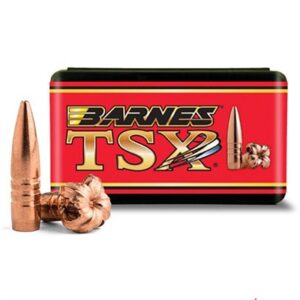 Barnes TSX bullet in packaging with expanded bullet.