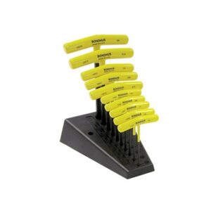 Yellow hex key set with black holder