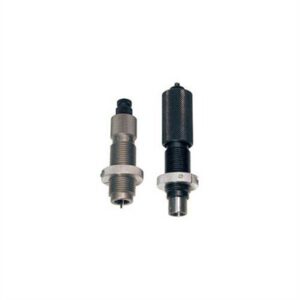 Two metal reloading dies for guns.