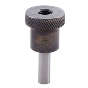 Metal tool attachment with threaded connector.