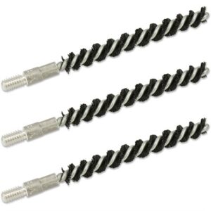 Three spiral wire brushes for cleaning.