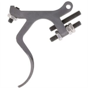 Gun trigger assembly with screws, isolated image.
