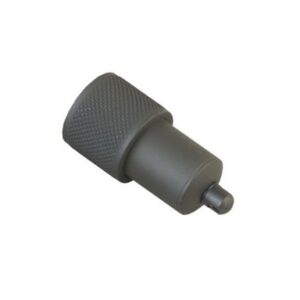 Gray knurled knob with cylindrical shape