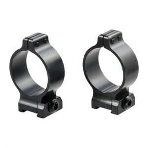 Black metal scope mounting rings