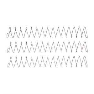 Three gun magazine springs on white background.